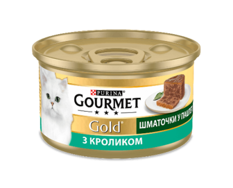 Корм для котів Gourmet Gold кролик шматочки в паштеті 85г