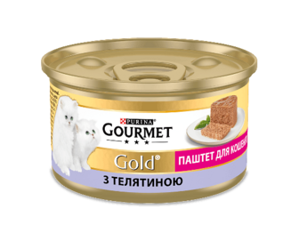 Корм для кошенят Gourmet Gold з телятиною паштет 85г