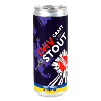 Пиво «Правда» Lviv Stout темне нефільтроване з/б 0,33л