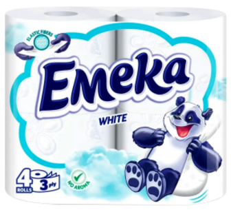 Папір туалетний Emeka White 3-шар.4шт