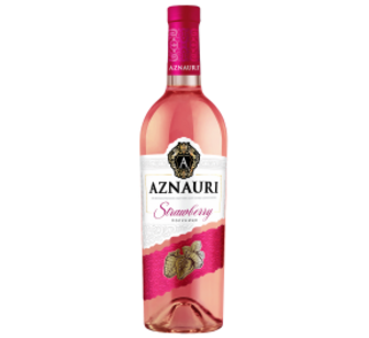 Вино Азнаурі Полуниця рожеве солодке 13% 0,75л