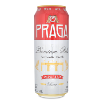 Пиво Praga світле 4,7% 0,5л